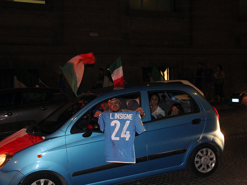Festa tricolore a Viterbo per l'Italia Campione d'Europa