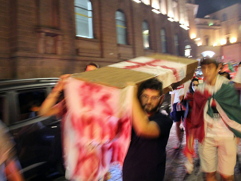 Festa tricolore a Viterbo per l'Italia Campione d'Europa