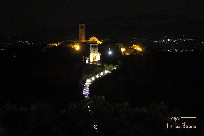 Notte delle luci - illuminazione rupe Civita Bagnoregio