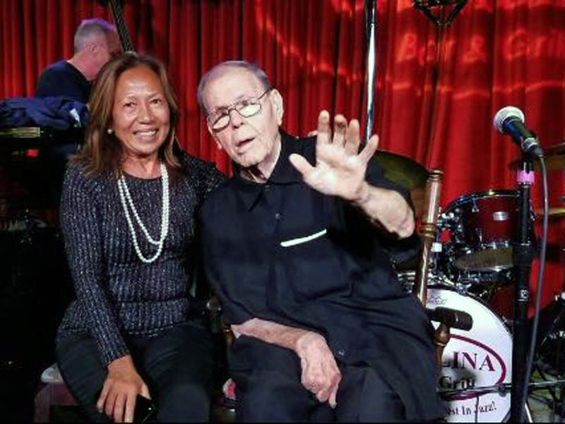 Maria Forteza, presidente Il Signorino, con Jack Sheldon